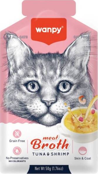 سوپ گربه ونپی با طعم ماهی تن و میگو